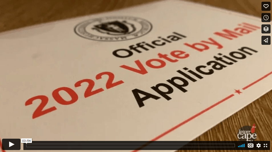 still image of video text 2022 vote by mail application