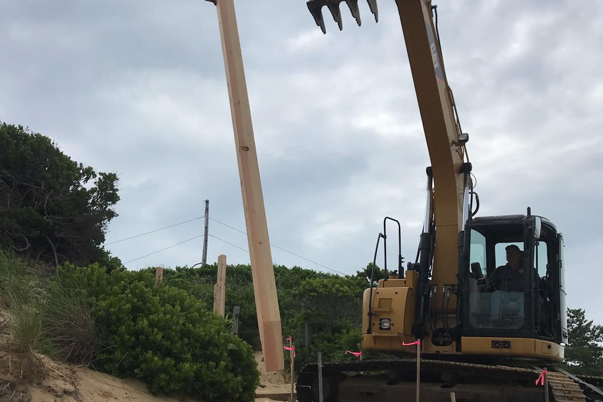 Beach stair equipment operation