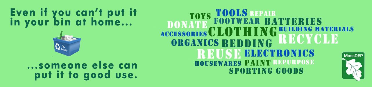 Recycle and reuse instead of throwing items away